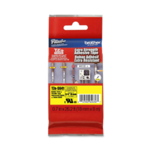 BROTHER TZES641 NASTRO TYPE TZ 18MM X 8MT ADESIVO COLORE GIALLO STAMPA NERO